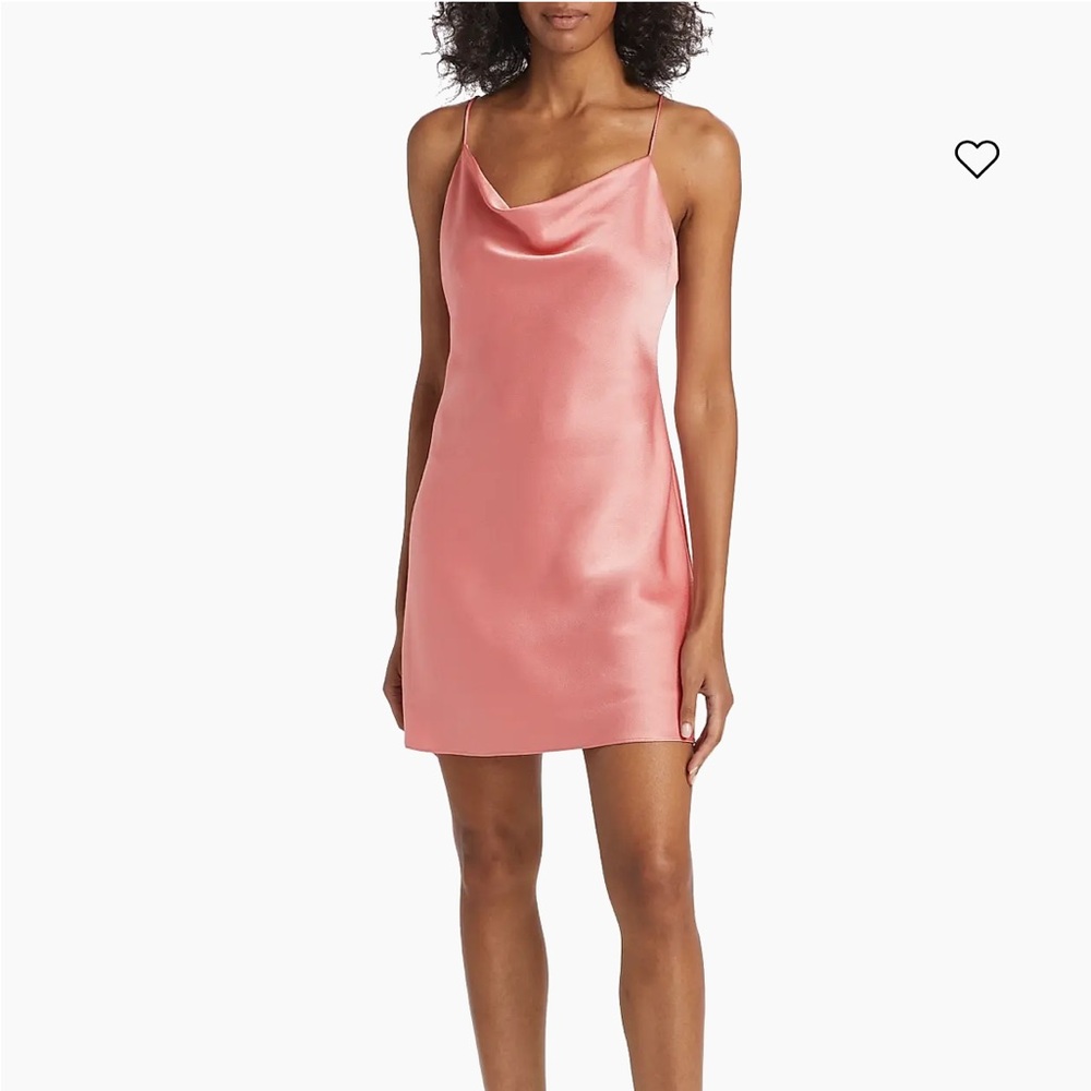 Alice + Olivia harmony dress in blush pink Satin size XS